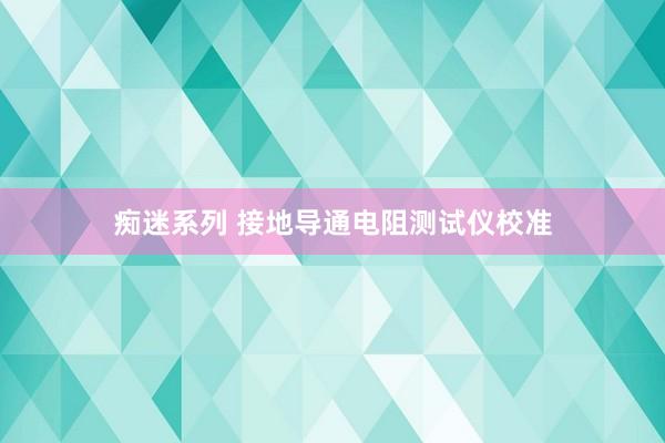 痴迷系列 接地导通电阻测试仪校准