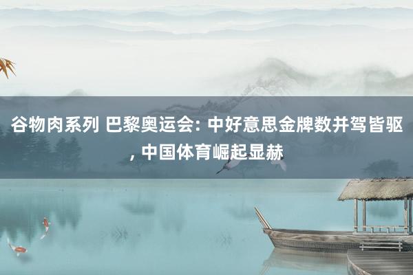 谷物肉系列 巴黎奥运会: 中好意思金牌数并驾皆驱， 中国体育崛起显赫