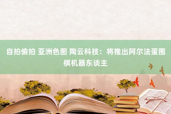 自拍偷拍 亚洲色图 陶云科技：将推出阿尔法蛋围棋机器东谈主