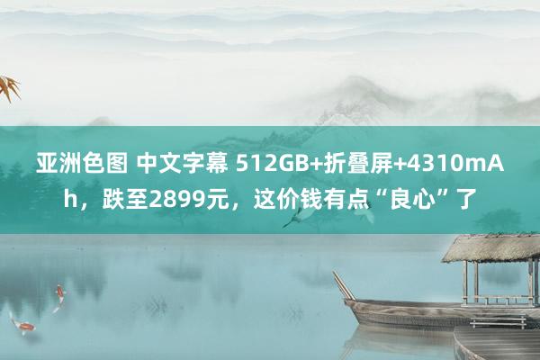 亚洲色图 中文字幕 512GB+折叠屏+4310mAh，跌至2899元，这价钱有点“良心”了