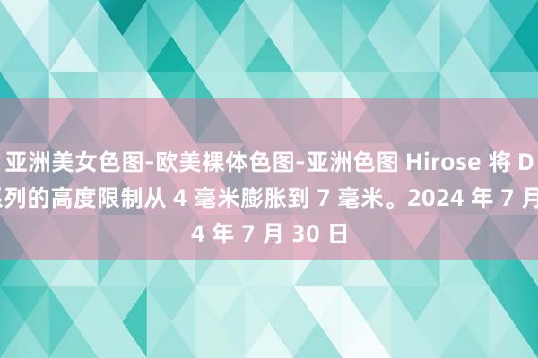 亚洲美女色图-欧美裸体色图-亚洲色图 Hirose 将 DF40 系列的高度限制从 4 毫米膨胀到 7 毫米。2024 年 7 月 30 日