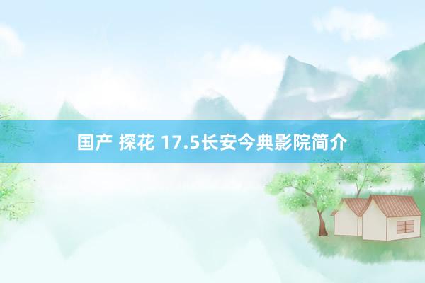 国产 探花 17.5长安今典影院简介