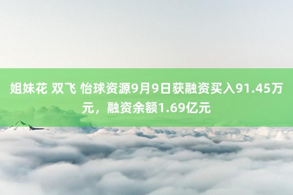 姐妹花 双飞 怡球资源9月9日获融资买入91.45万元，融资余额1.69亿元