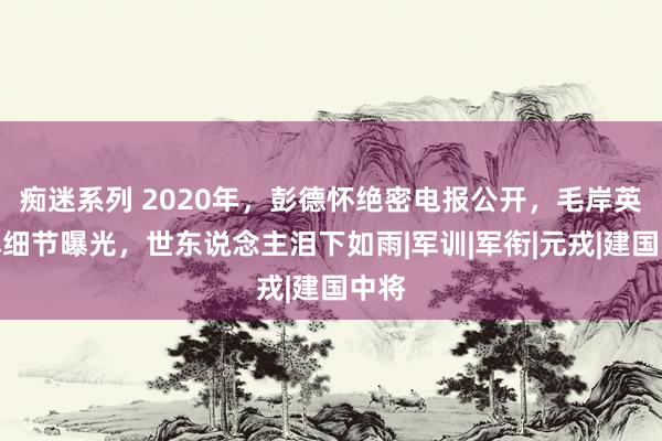 痴迷系列 2020年，彭德怀绝密电报公开，毛岸英甘休细节曝光，世东说念主泪下如雨|军训|军衔|元戎|建国中将